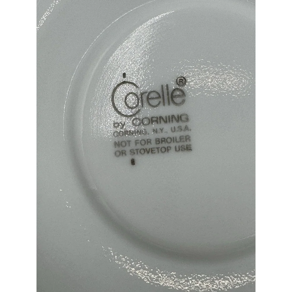 4 Corelle Corning Green Spring Blossom Crazy Daisy Hook Handle Cups and Saucers